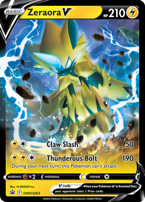 Zeraora V SWSH263 SWSH Black Star Promos Pokémon card