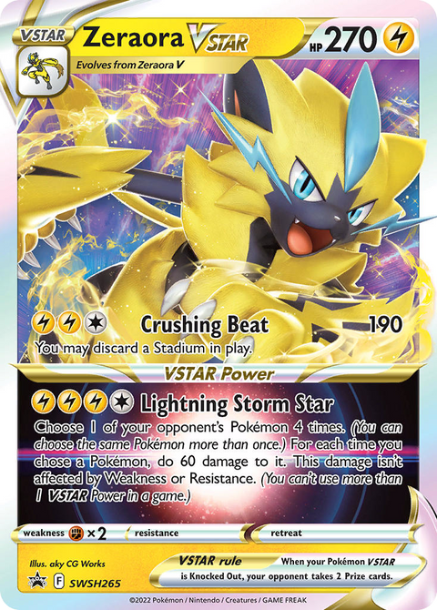 Zeraora VSTAR SWSH265 SWSH Black Star Promos Pokémon card