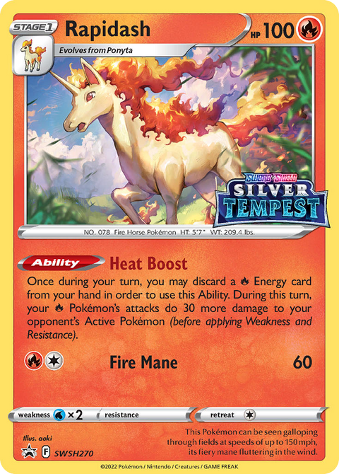 Rapidash SWSH270 SWSH Black Star Promos Pokémon card