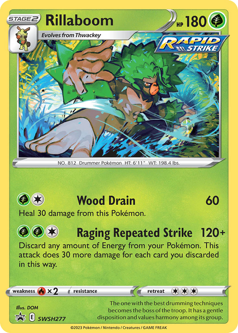 Rillaboom SWSH277 SWSH Black Star Promos Pokémon card