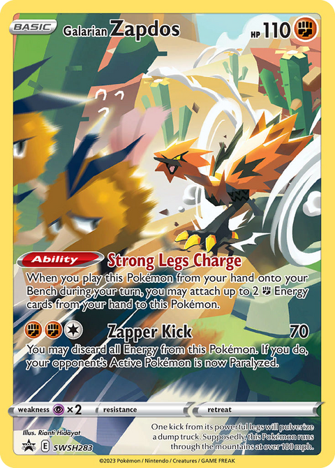 Galarian Zapdos SWSH283 SWSH Black Star Promos Pokémon card