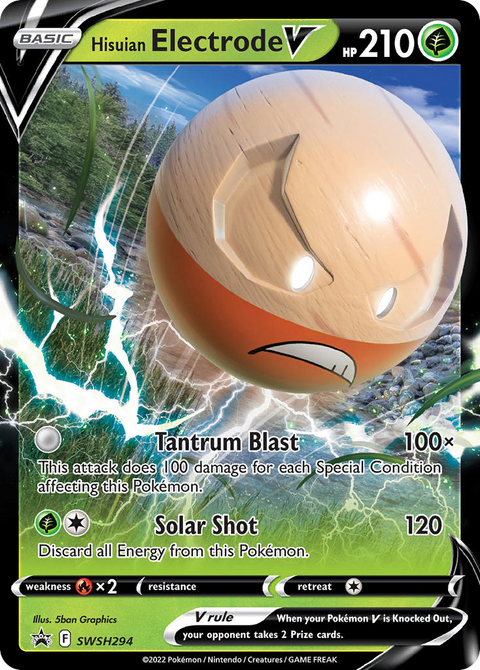 Hisuian Electrode V SWSH294 SWSH Black Star Promos Pokémon card