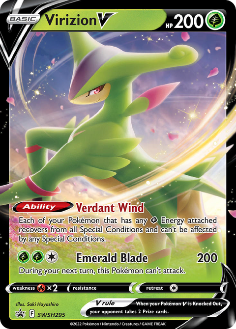 Virizion V SWSH295 SWSH Black Star Promos Pokémon card