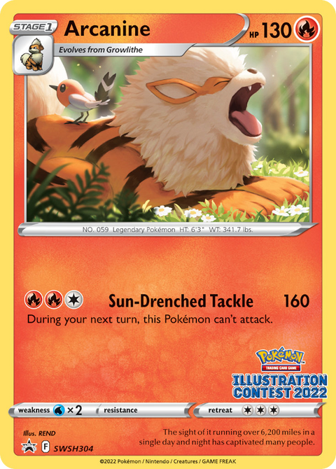Arcanine SWSH304 SWSH Black Star Promos Pokémon card