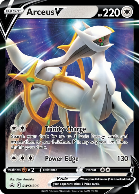 Arceus V SWSH306 SWSH Black Star Promos Pokémon card