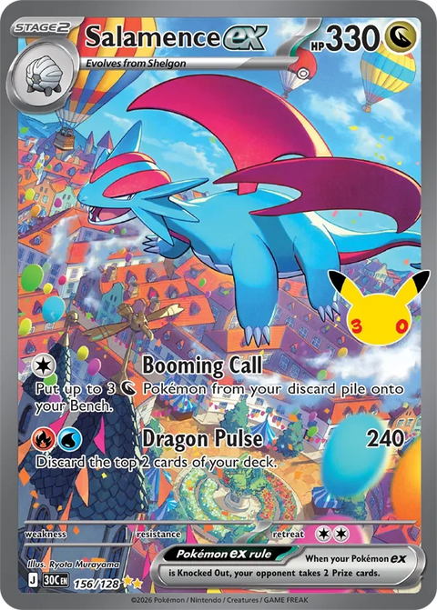 Salamence ex 156 30th Celebration Pokémon card