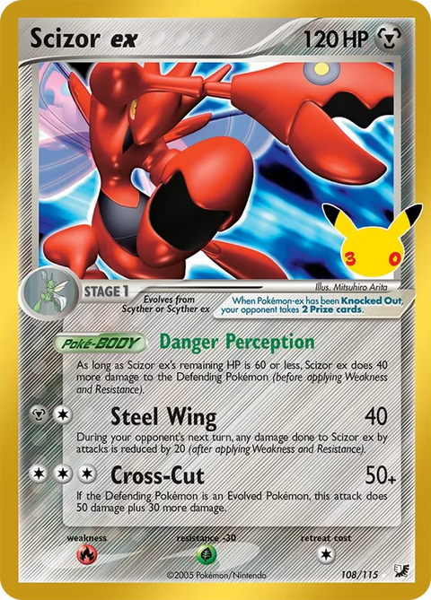 Scizor ex 25 30th Celebration: Classic Collection Pokémon card