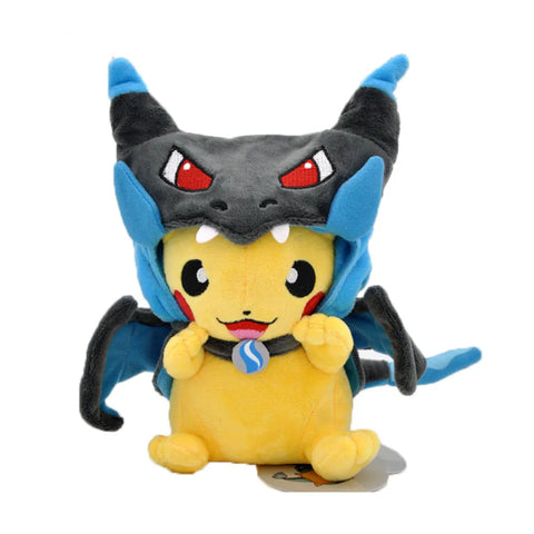 Pokémon Plush - Pikachu (Mega Charizard X Poncho)