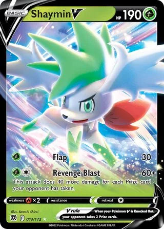 Shaymin V 013 Prize Pack Series Two Pokémon card