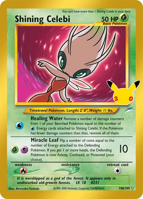 Shining Celebi 24 30th Celebration: Classic Collection Pokémon card