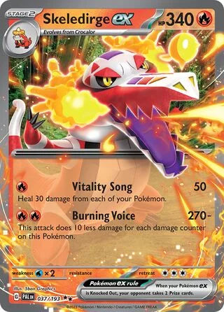 Skeledirge ex 037 Prize Pack Series Four Pokémon card