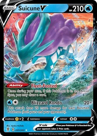 Suicune V 031 Prize Pack Series One Pokémon card