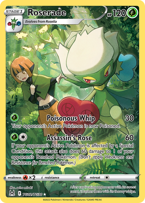 Roserade TG02 Lost Origin Trainer Gallery Pokémon card