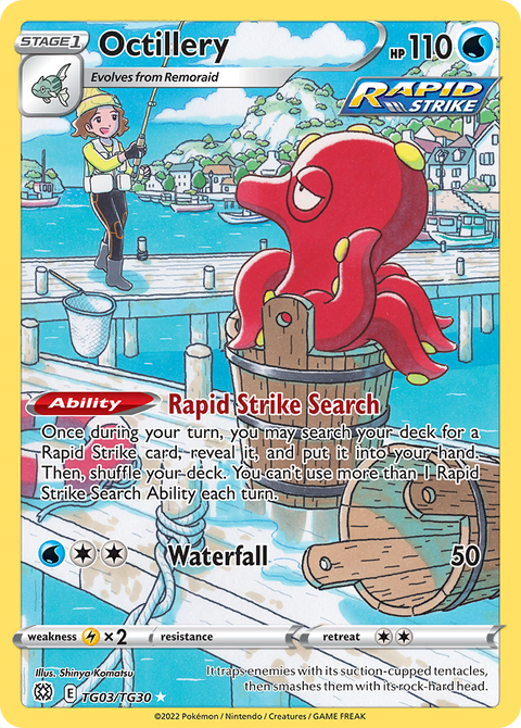 Octillery TG03 Brilliant Stars Trainer Gallery Pokémon card