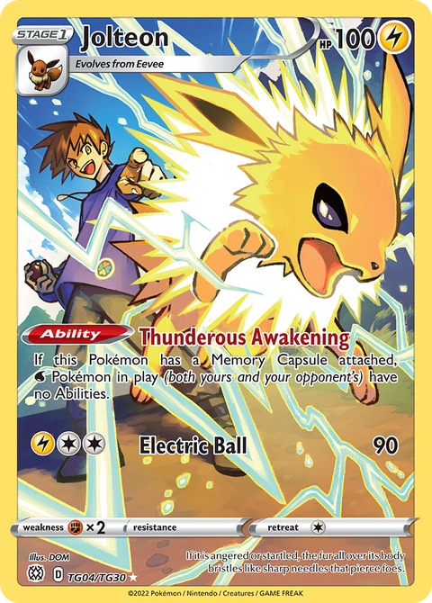 Jolteon TG04 Brilliant Stars Trainer Gallery Pokémon card