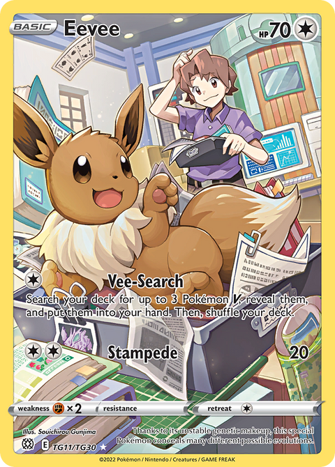 Eevee TG11 Brilliant Stars Trainer Gallery Pokémon card