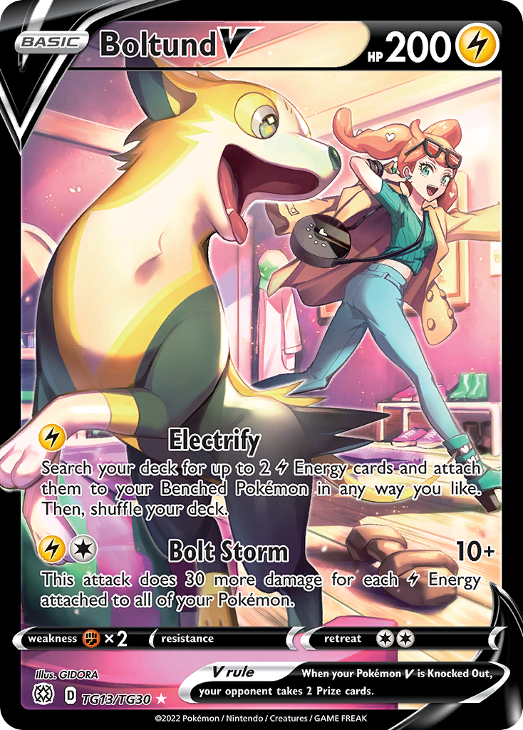 Boltund V TG13 Brilliant Stars Trainer Gallery Pokémon card