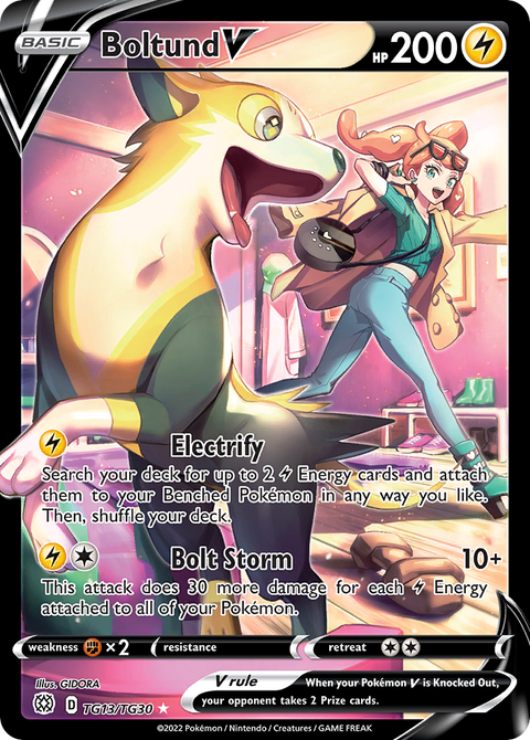 Boltund V TG13 Brilliant Stars Trainer Gallery Pokémon card