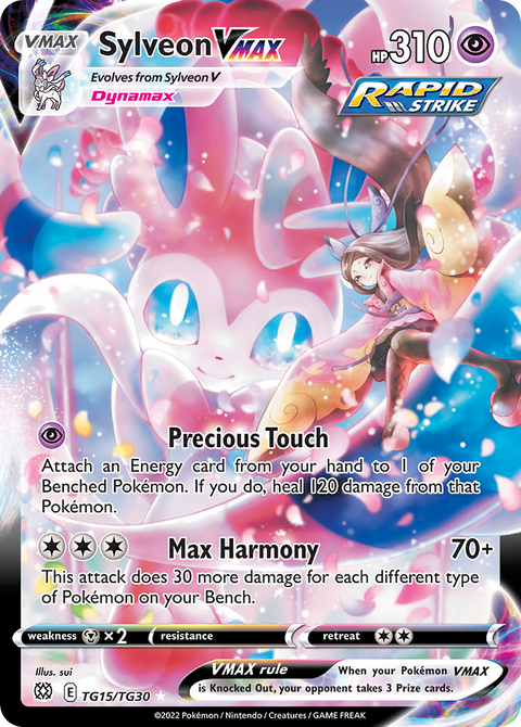 Sylveon VMAX TG15 Brilliant Stars Trainer Gallery Pokémon card