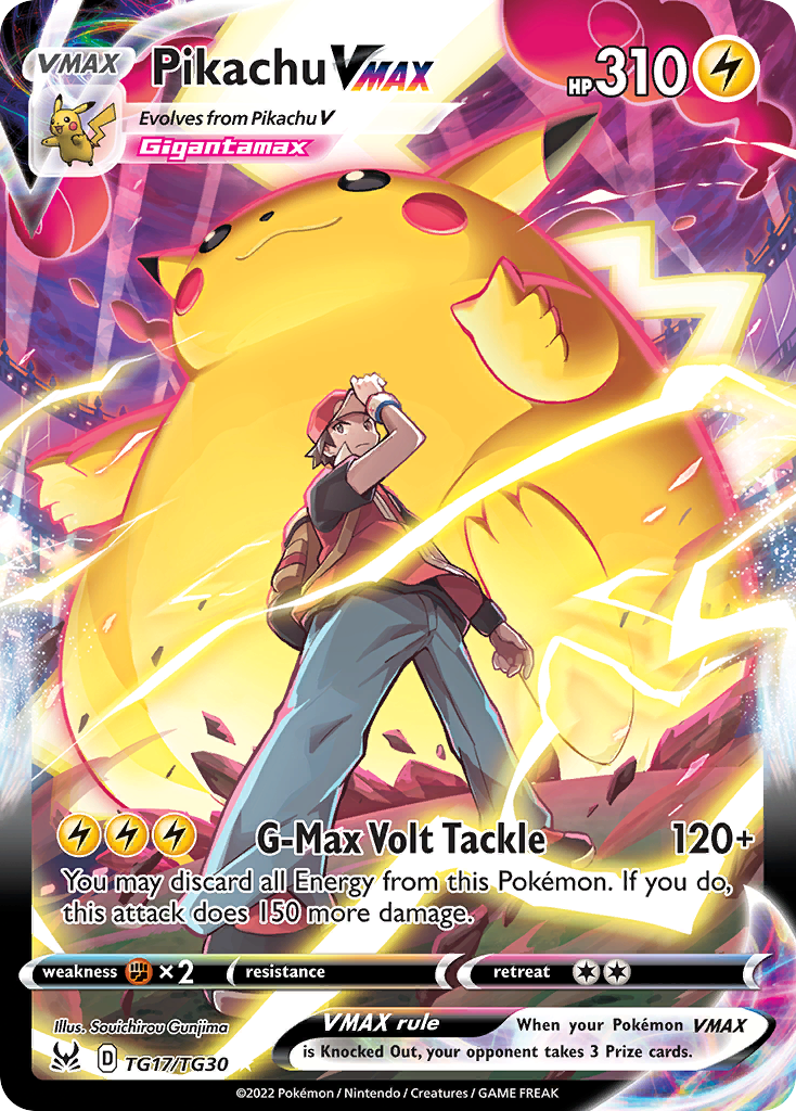 Pikachu VMAX TG17 Lost Origin Trainer Gallery Pokémon card