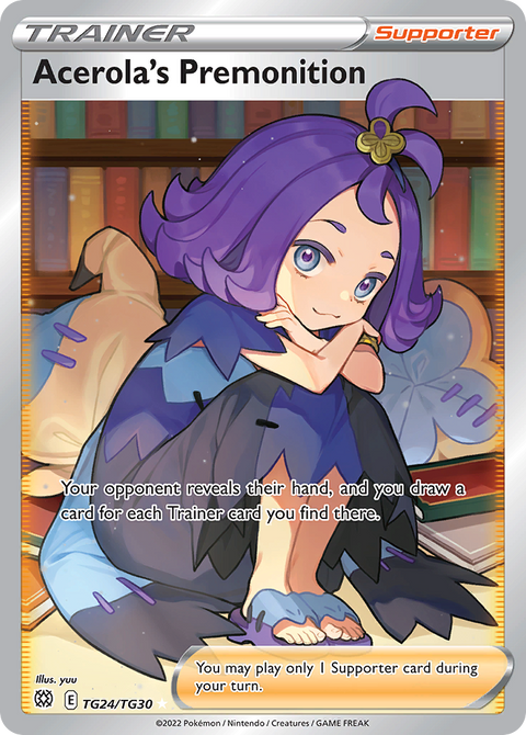 Acerola's Premonition TG24 Brilliant Stars Trainer Gallery Pokémon card