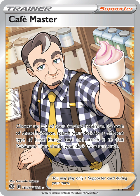Café Master TG25 Brilliant Stars Trainer Gallery Pokémon card