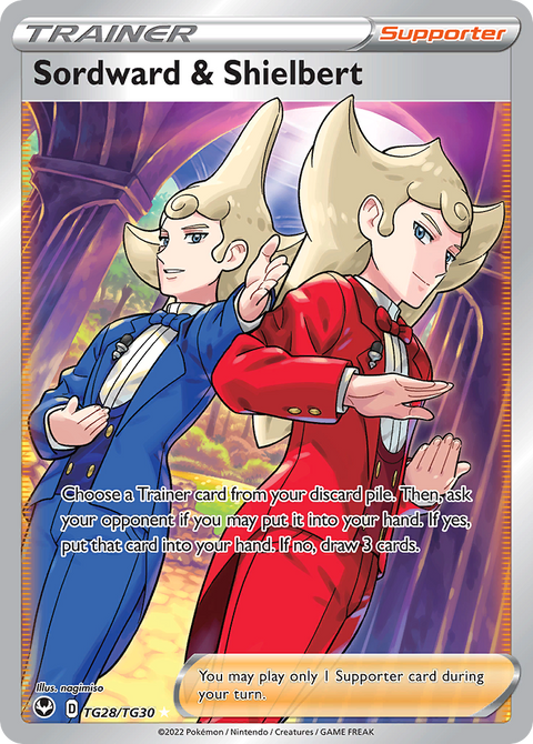 Sordward & Shielbert TG28 Silver Tempest Trainer Gallery Pokémon card