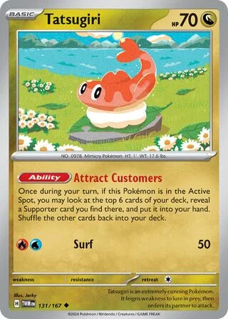 Tatsugiri 131 Prize Pack Series Six Pokémon card