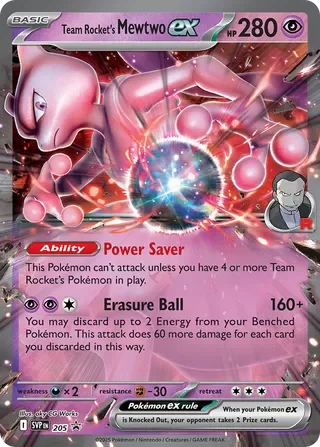 Team Rocket's Mewtwo ex - 205/215 - Scarlet & Violet Black Star Promos