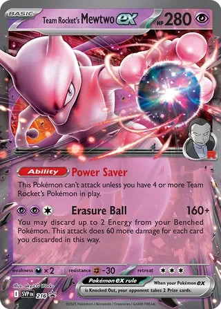 Team Rocket's Mewtwo ex - 216/215 - Scarlet & Violet Black Star Promos