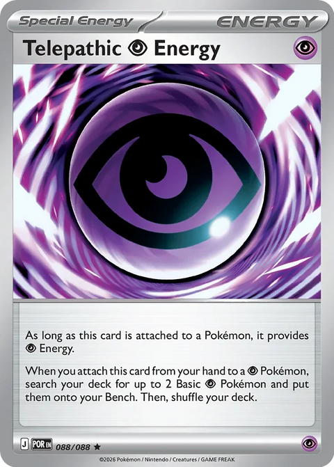 Telepathic Psychic Energy 088 Prize Pack Series Nine Pokémon card