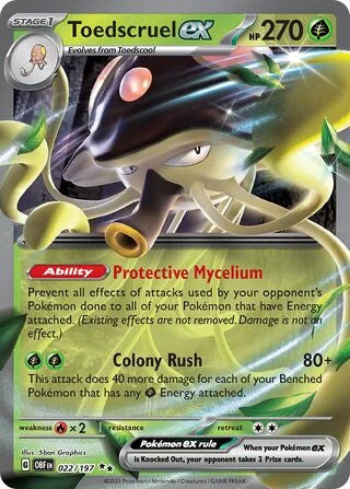 Toedscruel ex 022 Prize Pack Series Four Pokémon card