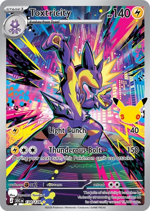 Toxtricity 134 30th Celebration Pokémon card