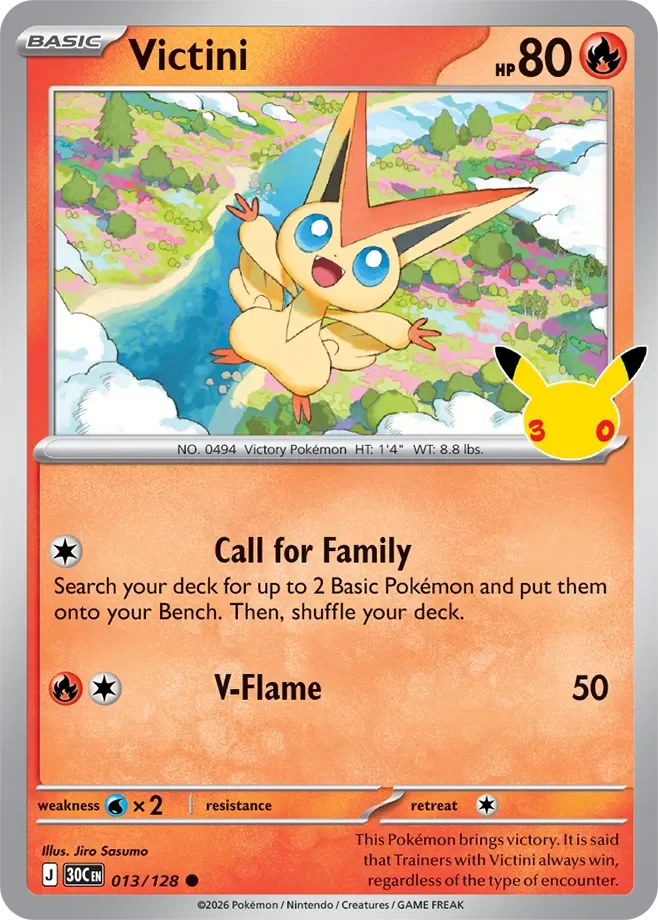 Victini 13 30th Celebration Pokémon card