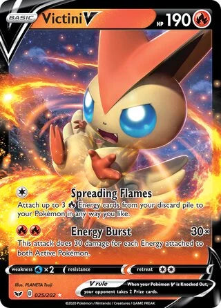 Victini V 025 Prize Pack Series One Pokémon card
