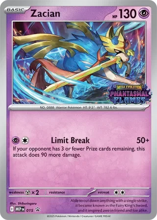 Zacian MEP015 Mega Evolution Promos Pokémon card
