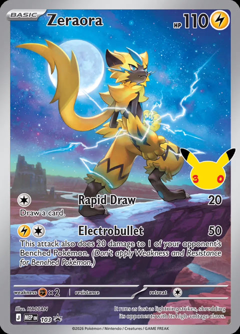 Zeraora MEP103 Mega Evolution Promos Pokémon card