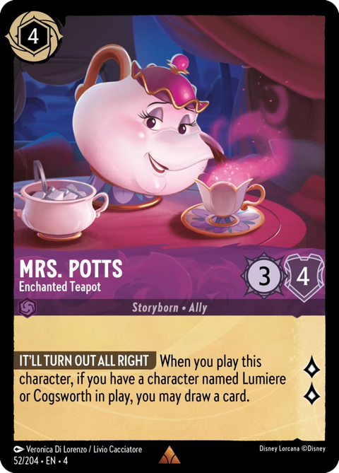 Mrs. Potts - Enchanted Teapot - 52 - Ursula's Return