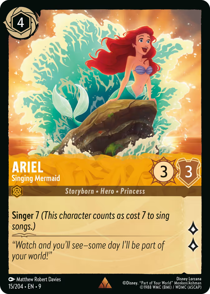 Ariel (HOLOFOIL) - Singing Mermaid - 15 - Fabled