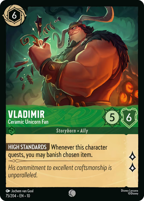 Vladimir - Ceramic Unicorn Fan - 75 - Whispers in the Well