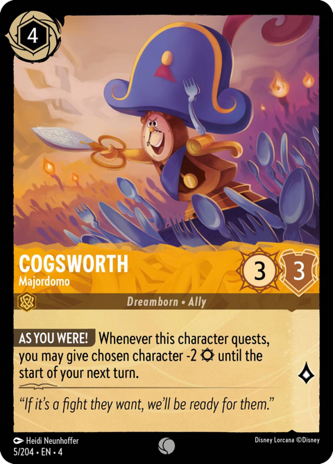 Cogsworth - Majordomo - 5 - Ursula's Return