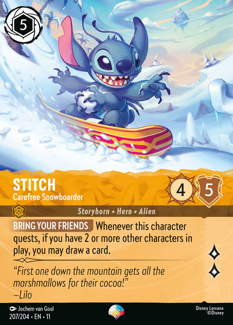 Stitch - Carefree Snowboarder - 207 - Winterspell