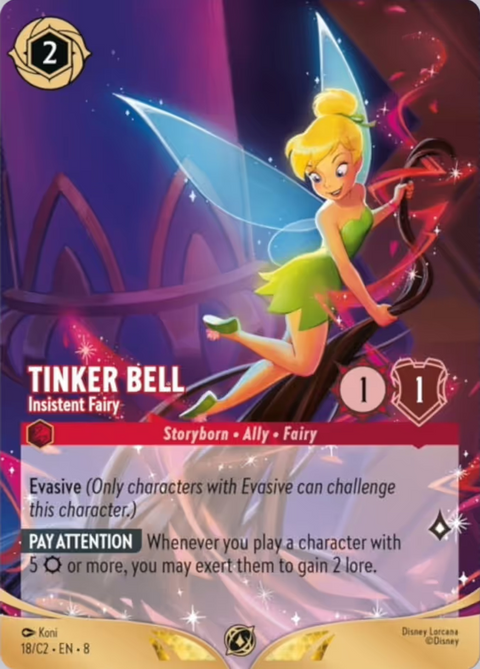 Tinker Bell - Insistent Fairy - 18 - Lorcana Challenge Year 3