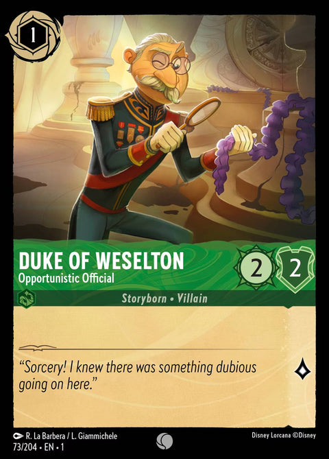 Duke of Weselton - Opportunistic Official - 73 - The First Chapter