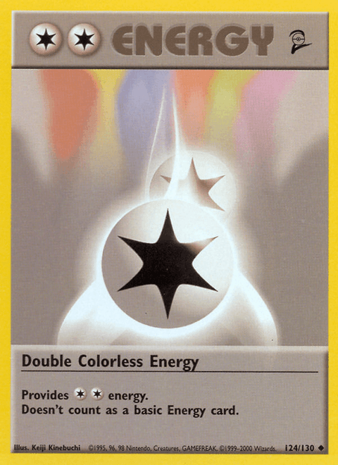 Double Colorless Energy 124 Base Set 2 Pokémon card