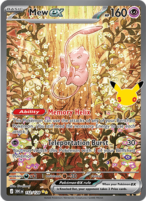 Mew ex 152 30th Celebration Pokémon card