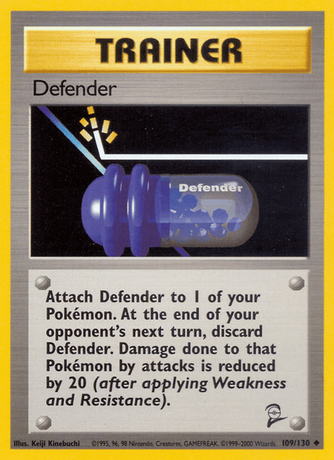 Defender 109 Base Set 2 Pokémon card