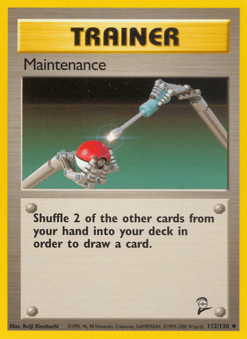 Maintenance 112 Base Set 2 Pokémon card