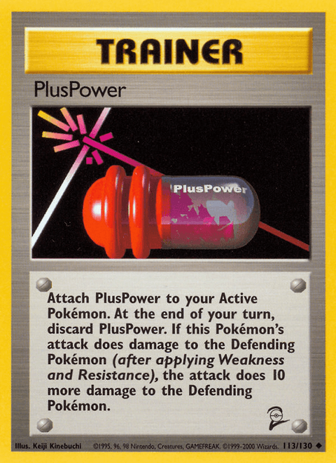 PlusPower 113 Base Set 2 Pokémon card