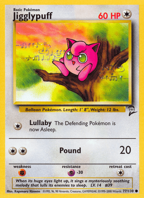 Jigglypuff 77 Base Set 2 Pokémon card